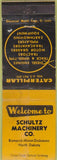 Matchbook Cover - Schultz Machinery Tractors Bismarck Minot Dickinson ND WORN