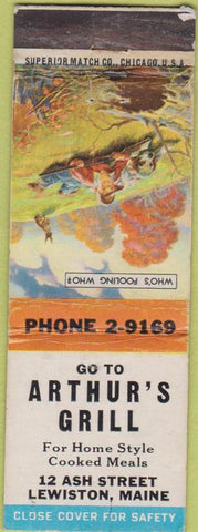 Matchbook Cover - Arthur's Grill Lewiston ME WEAR