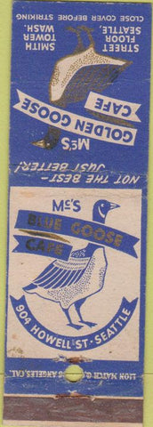 Matchbook Cover - Mc's Blue Goose Cafe Seattle WA