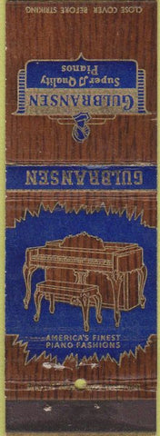 Matchbook Cover - Gulbransen Super Quality Pianos Chicago IL