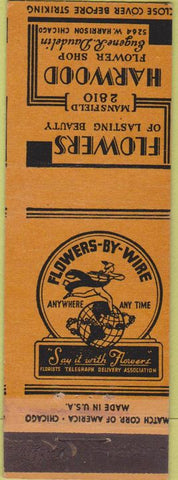 Matchbook Cover - FTD Flowers Harwood Chicago IL