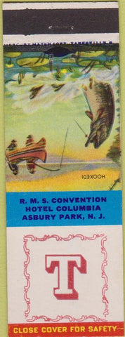 Matchbook Cover - RMS Convention Hotel Columbia Asbury Park NJ 1951 Letter T