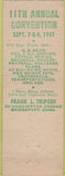 Matchbook Cover - RMS Convention Hotel Columbia Asbury Park NJ 1951 Letter T