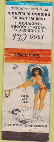 Matchbook Cover - 1500 Club Chicago IL pinup