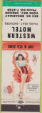Matchbook Cover - Western Motel Coos Bay OR pinup