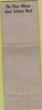 Matchbook Cover - Brook Card Room Van Camp Employment Office Spokane WA