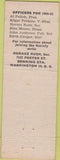 Matchbook Cover - RMS Convention Hotel Columbia Asbury Park NJ 1951 red