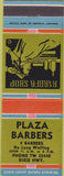 Matchbook Cover - Plaza Barbers NO TOWN