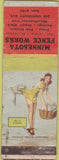 Matchbook Cover - Minnesota Fence Works St Paul MN pinup POOR
