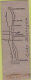 Matchbook Cover - Illinois Dunes Park Lake Michigan Waukegan IL WEAR