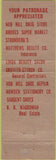 Matchbook Cover - Nob Hill Business Center Albuquerque NM