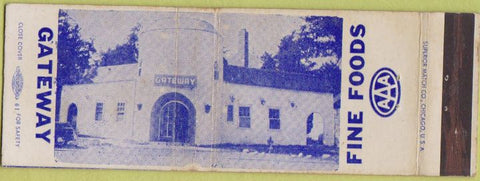 Matchbook Cover - Gateway Fine Foods AAA Eveleth MN