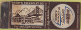 Matchbook Cover - Brown Chevrolet San Francisco CA WORN
