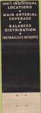 Matchbook Cover - Pacific Outdoor Advertising Co Los Angeles CA