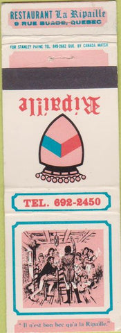 Matchbook Cover - Ripaille Rue Buade QC