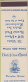 Matchbook Cover - Dutch Inn Motel Perryton TX SAMPLE