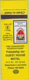 Matchbook Cover - Guest House Motel Downtown LaCrosse WI SAMPLE