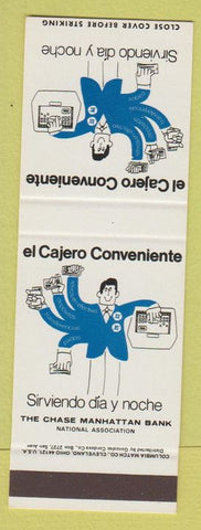 Matchbook Cover - Chase Manhattan Bank Bayamon San Juan Puerto Rico SAMPLE