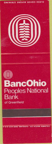 Matchbook Cover - BancOhio Greenfield OH SAMPLE
