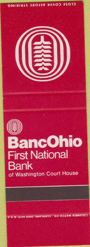 Matchbook Cover - BancOhio Washington Court House OH