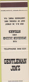 Matchbook Cover - Gentleman Jim's Lighthouse Point FL SAMPLE