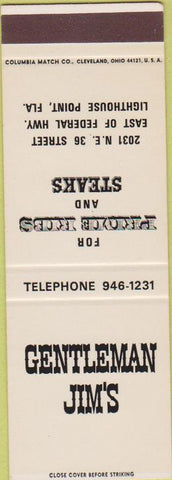 Matchbook Cover - Gentleman Jim's Lighthouse Point FL SAMPLE