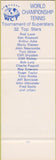 Matchbook Cover - Cleveland OH Classic Tennis Tournament Orchestra SAMPLE