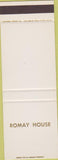 Matchbook Cover - Romay House SAMPLE