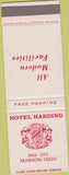 Matchbook Cover - Hotel Harding Marion OH SAMPLE