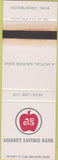 Matchbook Cover - Assabet Savings Bank SAMPLE WEAR