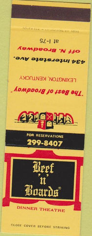Matchbook Cover - Beef n Boards Lexington KY SAMPLE