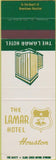 Matchbook Cover - Lamar Hotel Houston TX SAMPLE