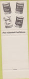 Matchbook Cover - Kendall oil gas Subaru Temple PA SAMPLE