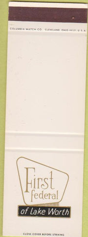 Matchbook Cover - First Federal Lake Worth FL Boynton Beach SAMPLE
