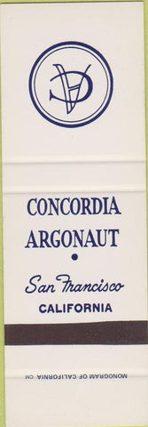 Matchbook Cover - Concordia Argonaut San Francisco CA SAMPLE