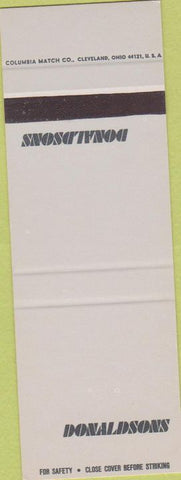Matchbook Cover - Donaldsons SAMPLE