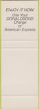 Matchbook Cover - Donaldsons SAMPLE