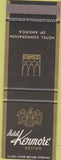 Matchbook Cover - Hotel Kenmore Boston MA SAMPLE
