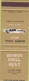 Matchbook Cover - Brown's Grill West Wichita KS SAMPLE