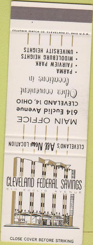 Matchbook Cover - Cleveland Federal Savings Bank Parma OH SAMPLE