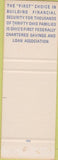 Matchbook Cover - 1st Federal Bank Cleveland OH SAMPLE
