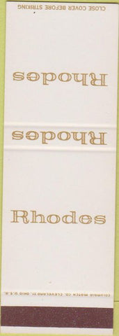 Matchbook Cover - Rhodes SAMPLE