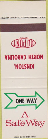 Matchbook Cover - DuPont Kinston NC plant SAMPLE