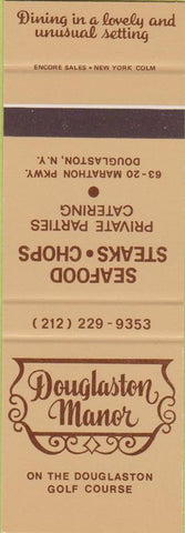 Matchbook Cover - Douglaston Manor NY SAMPLE