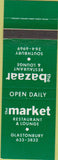 Matchbook Cover - The Market Restaurant Glastonbury Southbury CT SAMPLE