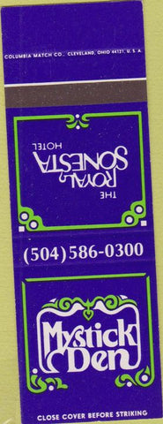 Matchbook Cover - Royal Sonesta Hotel Mystick Den SAMPLE
