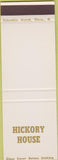 Matchbook Cover - Hickory House SAMPLE