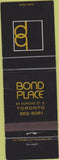 Matchbook Cover - Bond Place Toronto ON