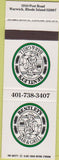 Matchbook Cover - Bentley's Bar Grill Warwick RI SAMPLE