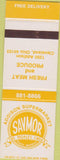 Matchbook Cover - Savmor Super Markets Cleveland OH SAMPLE